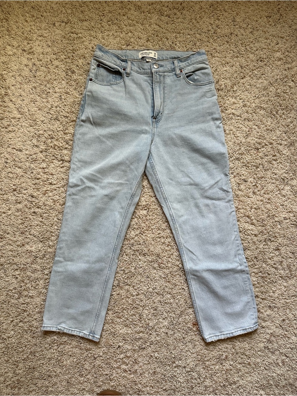 Abercrombie & Fitch Ankle Straight Ultra High Rise Jeans